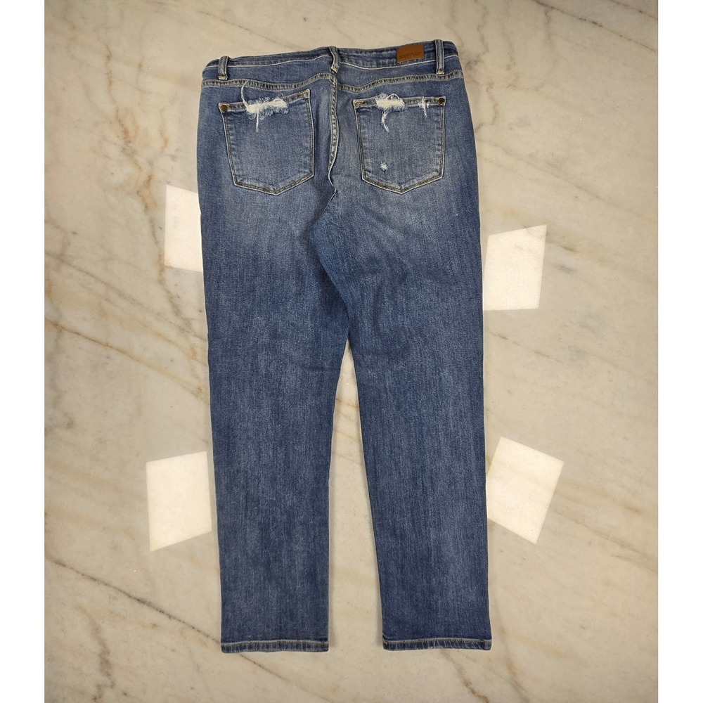 Judy Blue Boyfriend Jeans 13/31 Blue Distressed Ripped Streetwear‎ Denim Casual - Picture 7 of 12